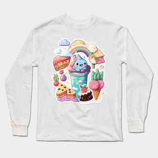 super cute kawaii ice creams and sweets Long Sleeve T-Shirt